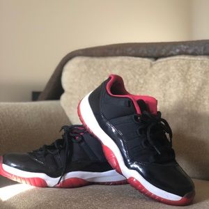Jordan 11 Lows “Bred”- size 11. 9/10. No box